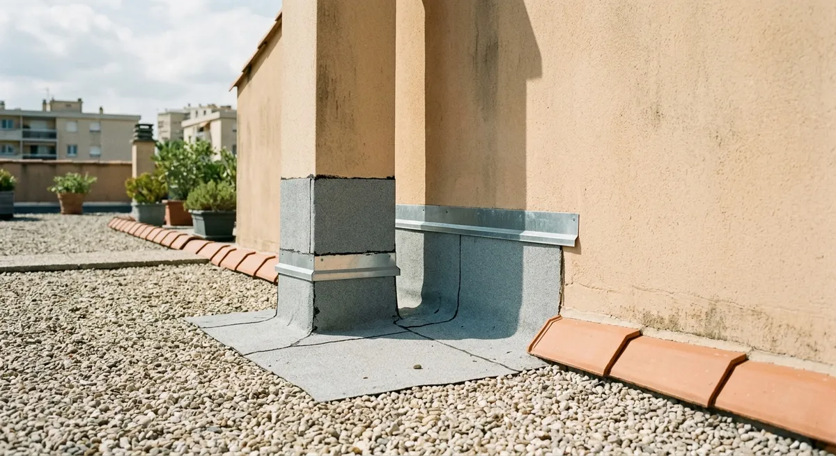 Relevé d’étanchéité en pied de mur